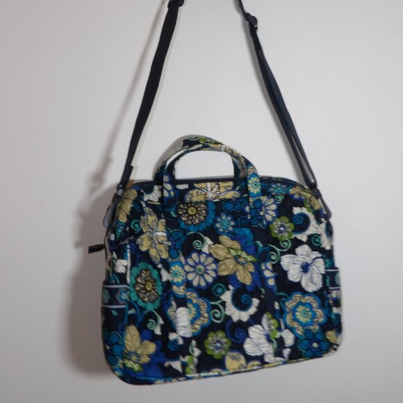 Vera Bradley Handbags - VERA BRADLEY Blue Floral Satchel Tote